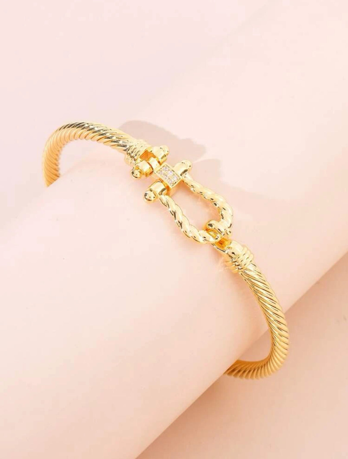 Vintage Buckle Bangle – Rhinestone Timeless Jewelry