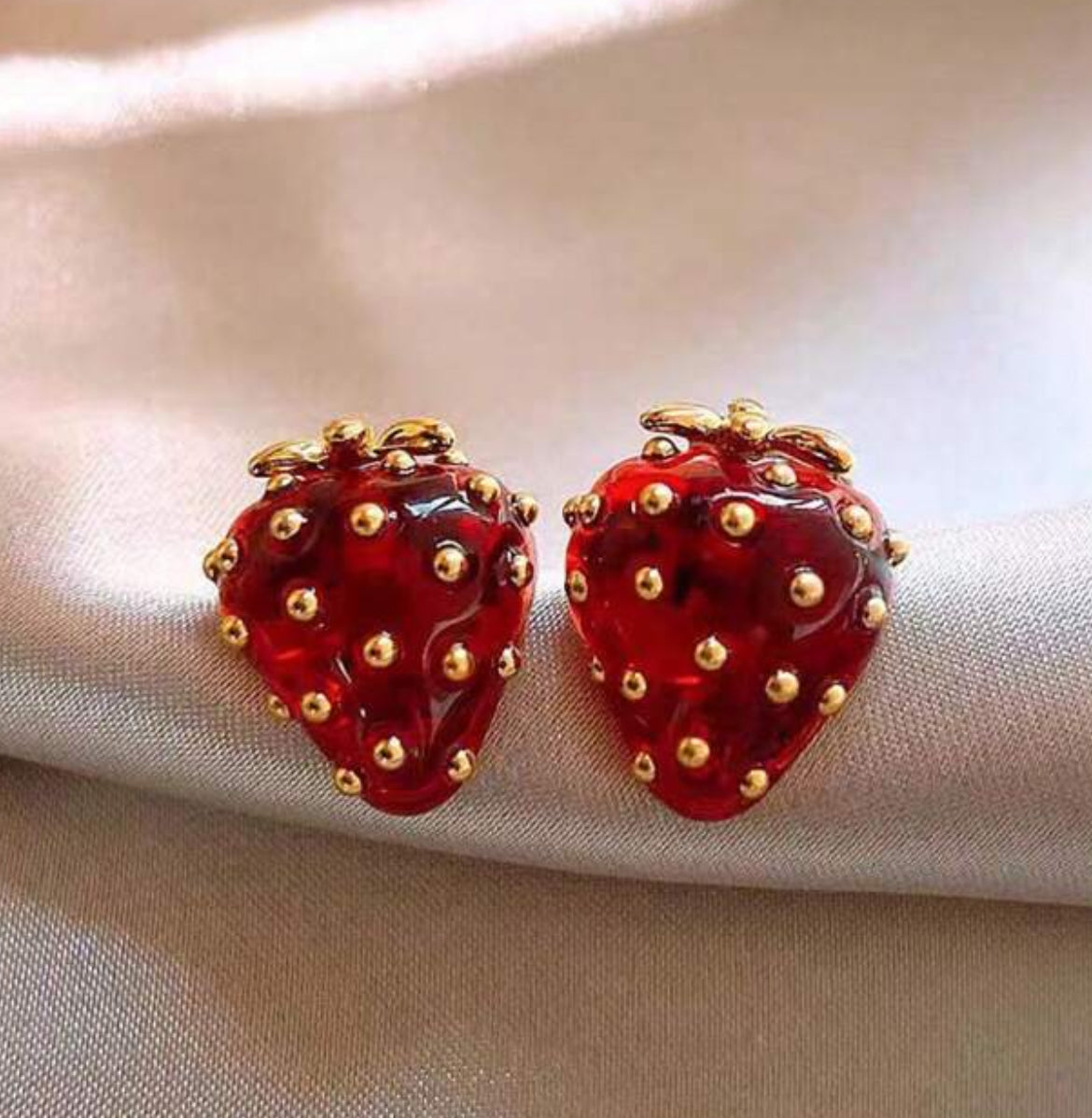 Vintage-Inspired Strawberry Casual Stud Earrings
