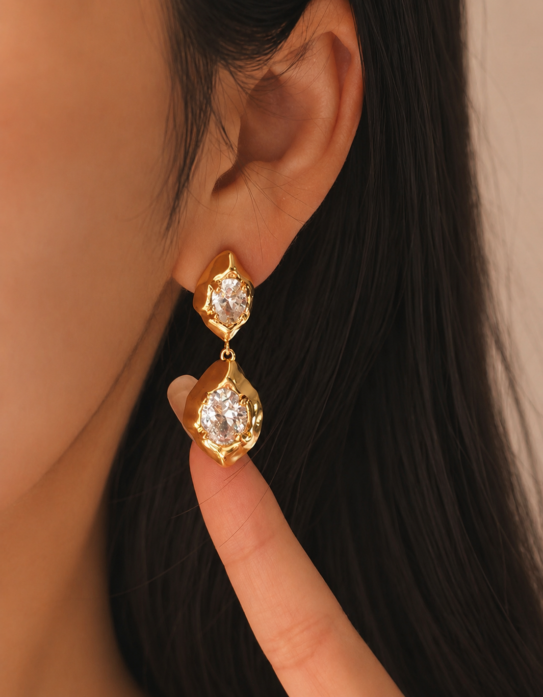 Aurora Crystal Drop Earrings