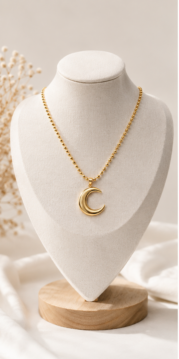 Golden Crescent Necklace