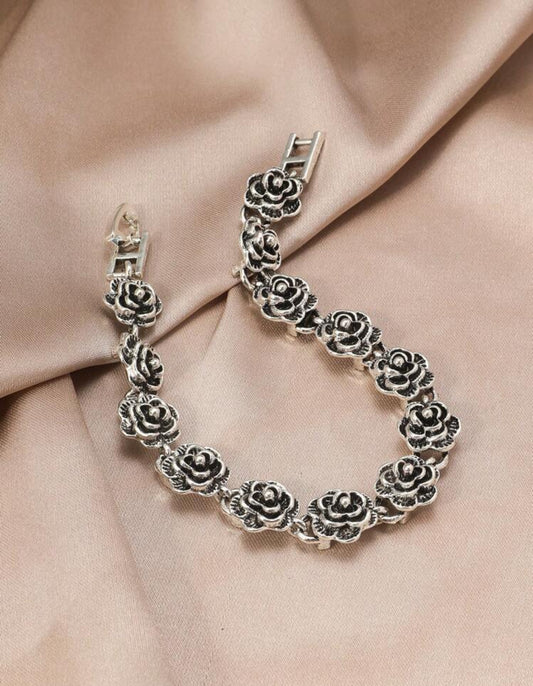 Vintage Rose Link Bracelet