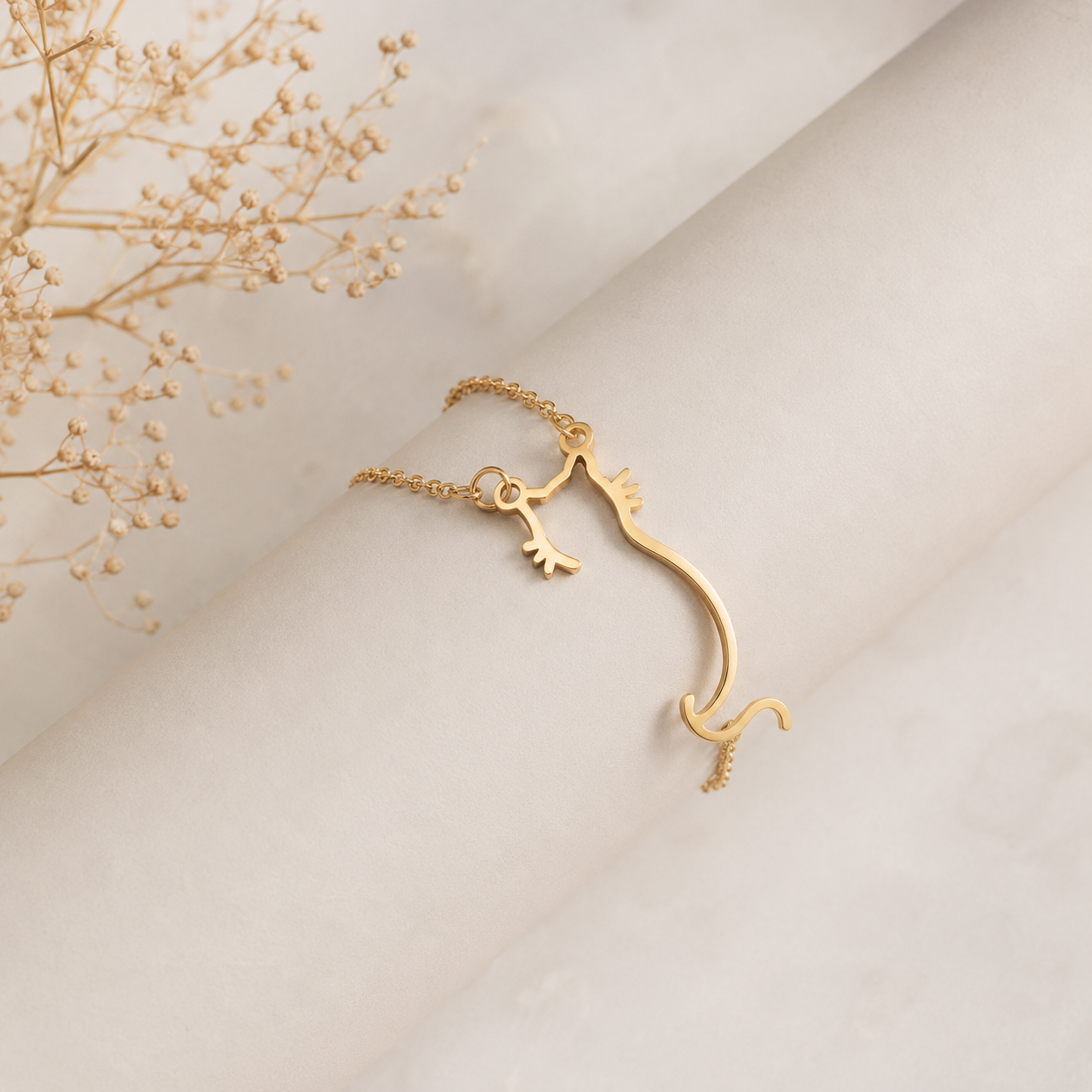 The Luna Cat Silhouette Necklace