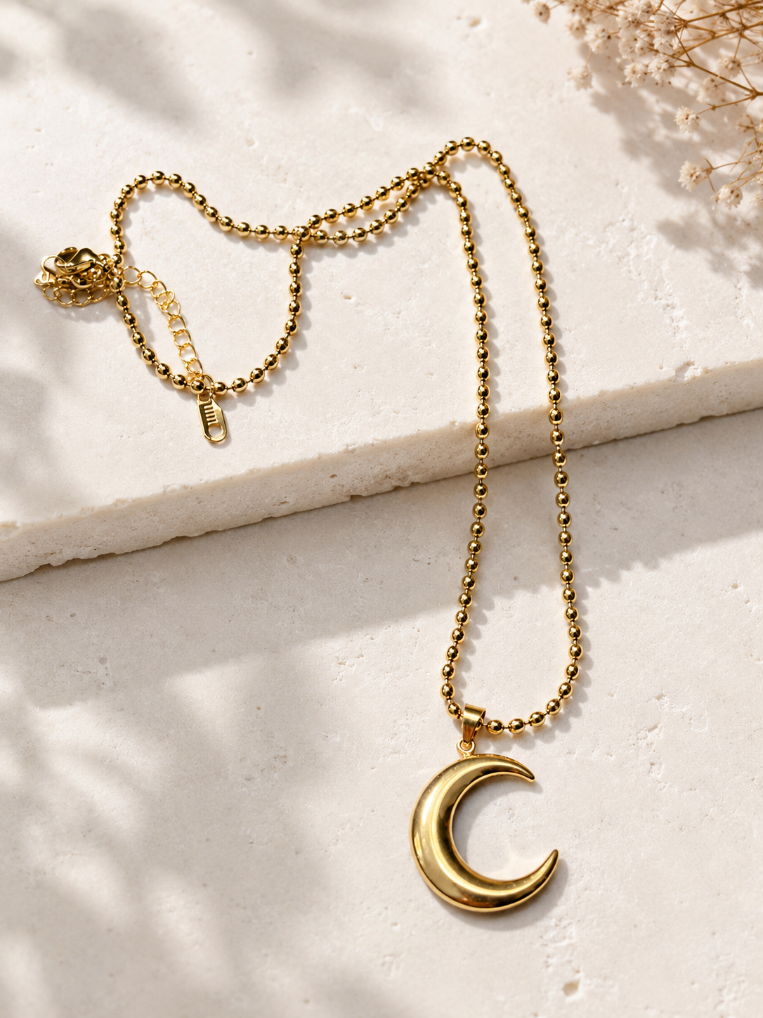 Golden Crescent Necklace