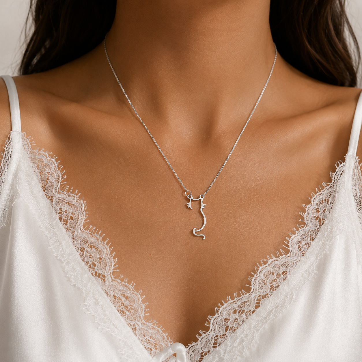 The Luna Cat Silhouette Necklace
