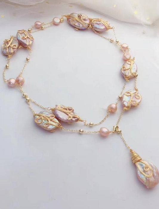 Cultured Pearl Drop Necklace