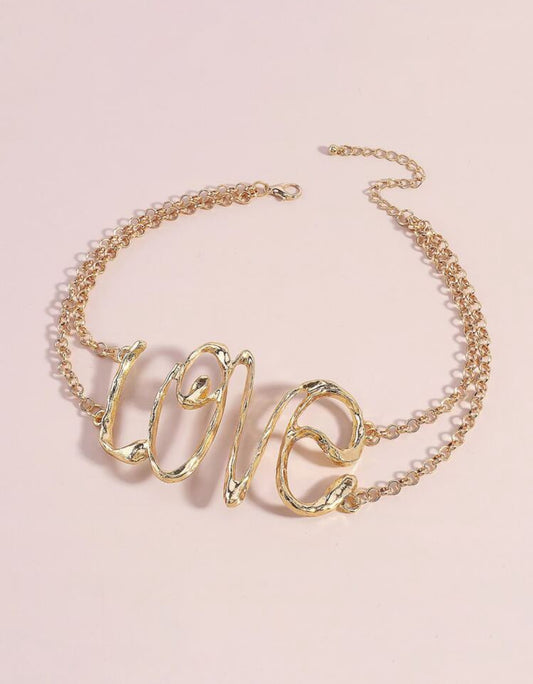 Engraved Love Choker