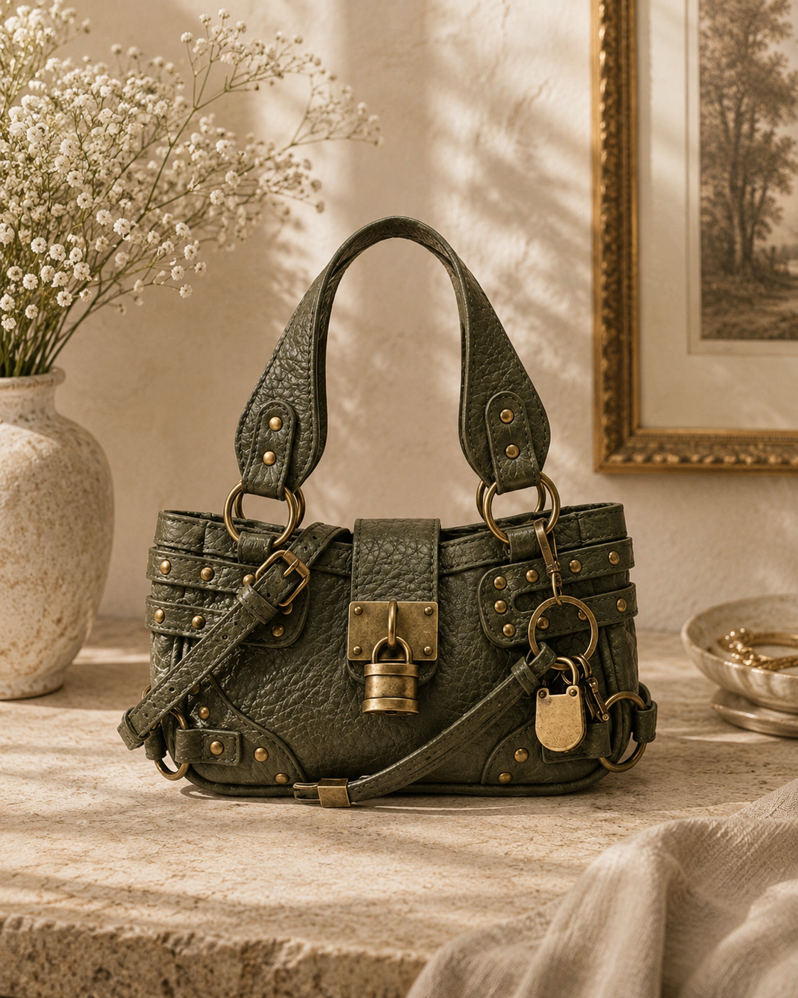 The Lock Satchel Handbag