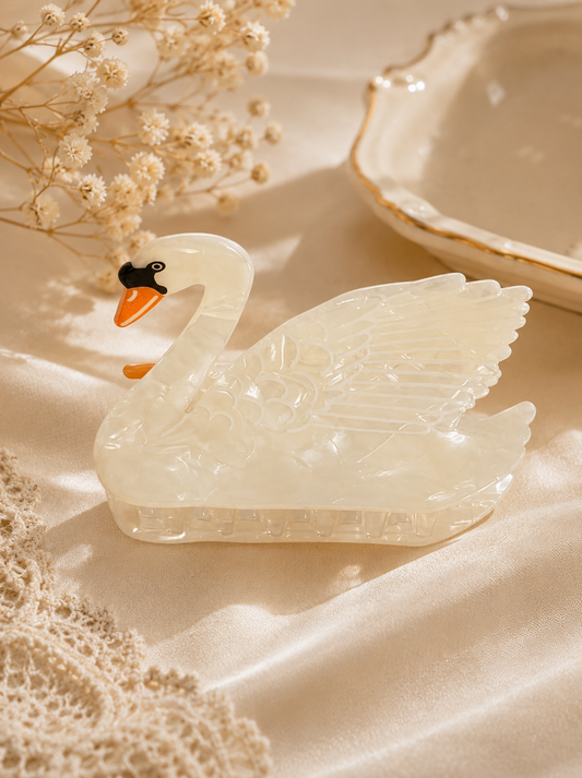Swan Hair Claw Clip