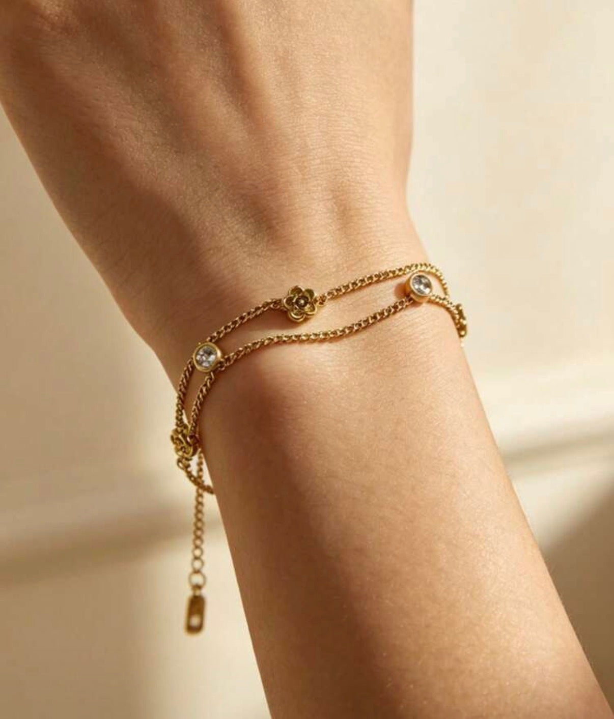 Double Layered Rose Bracelet