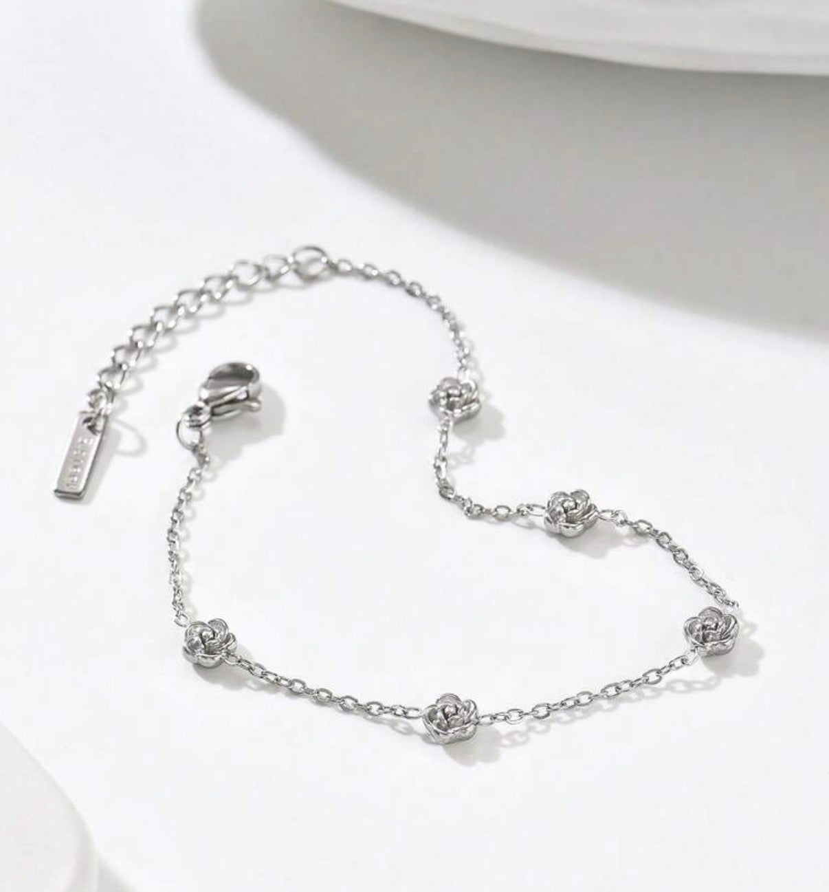 Dainty Rose Link Bracelet
