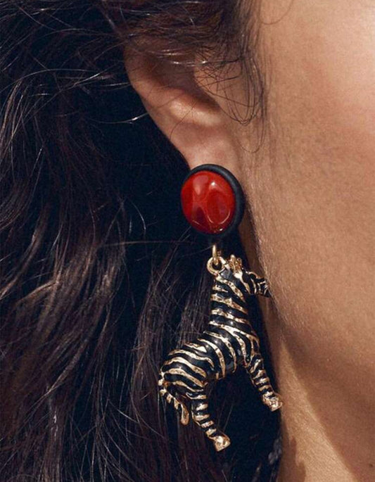 Boho Zebra Earrings