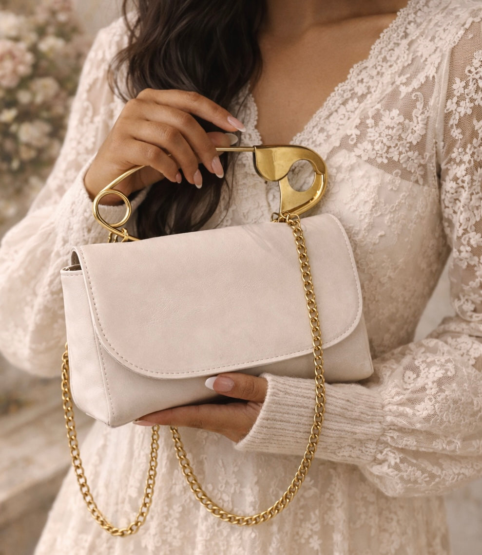 The Ivory Brooch Handbag