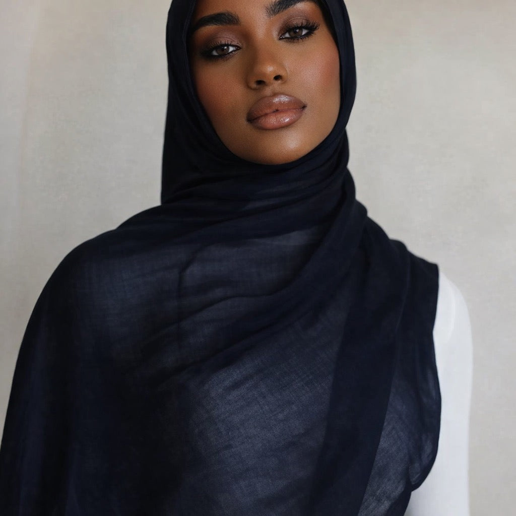 Luxe Navy Blue Hijab