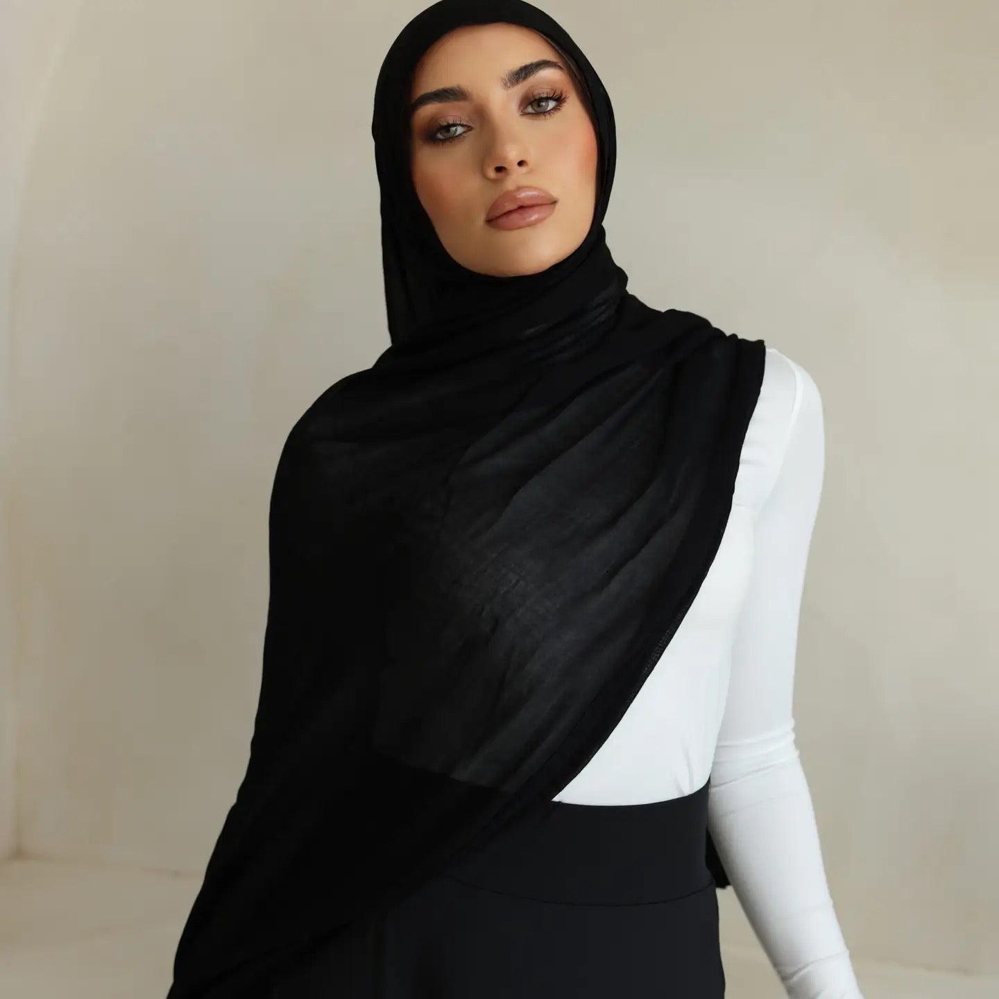 Luxe Midnight Black Hijab