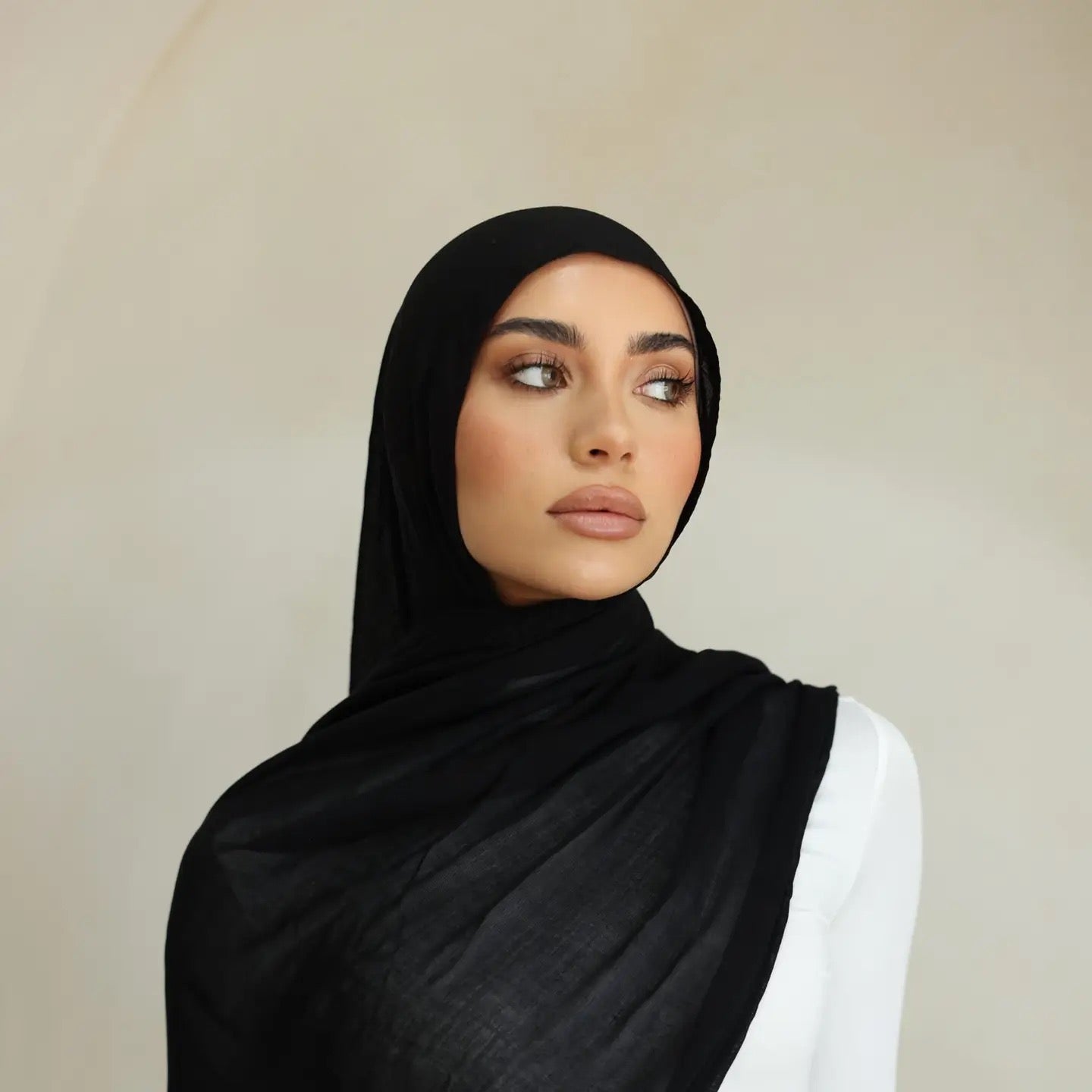 Luxe Midnight Black Hijab