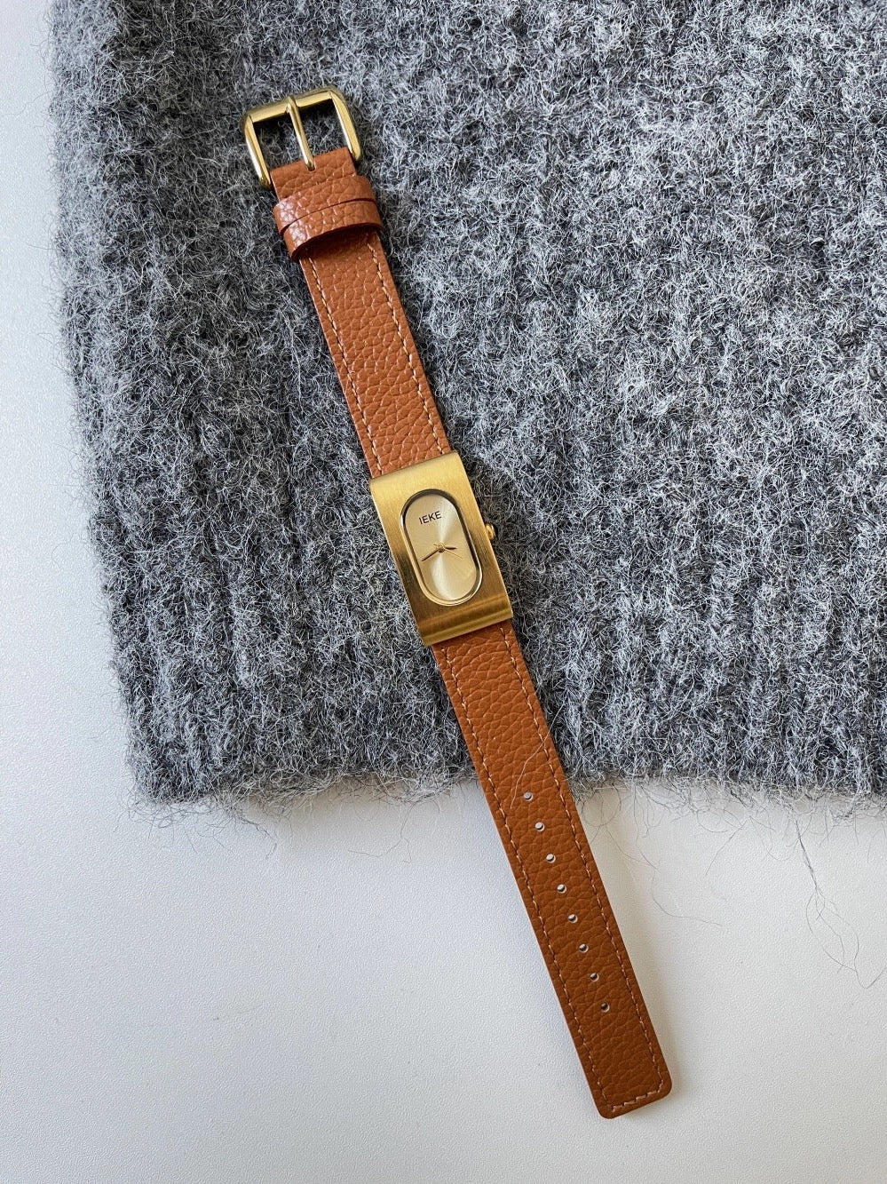 The Corvelle Sculpted Watch in Cognac